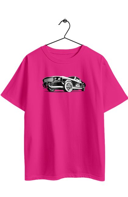 Футболка оверсайз з принтом "Автомобіль". Автомобіль, америка, мустанг, потужний, форд, форсаж. 2070702