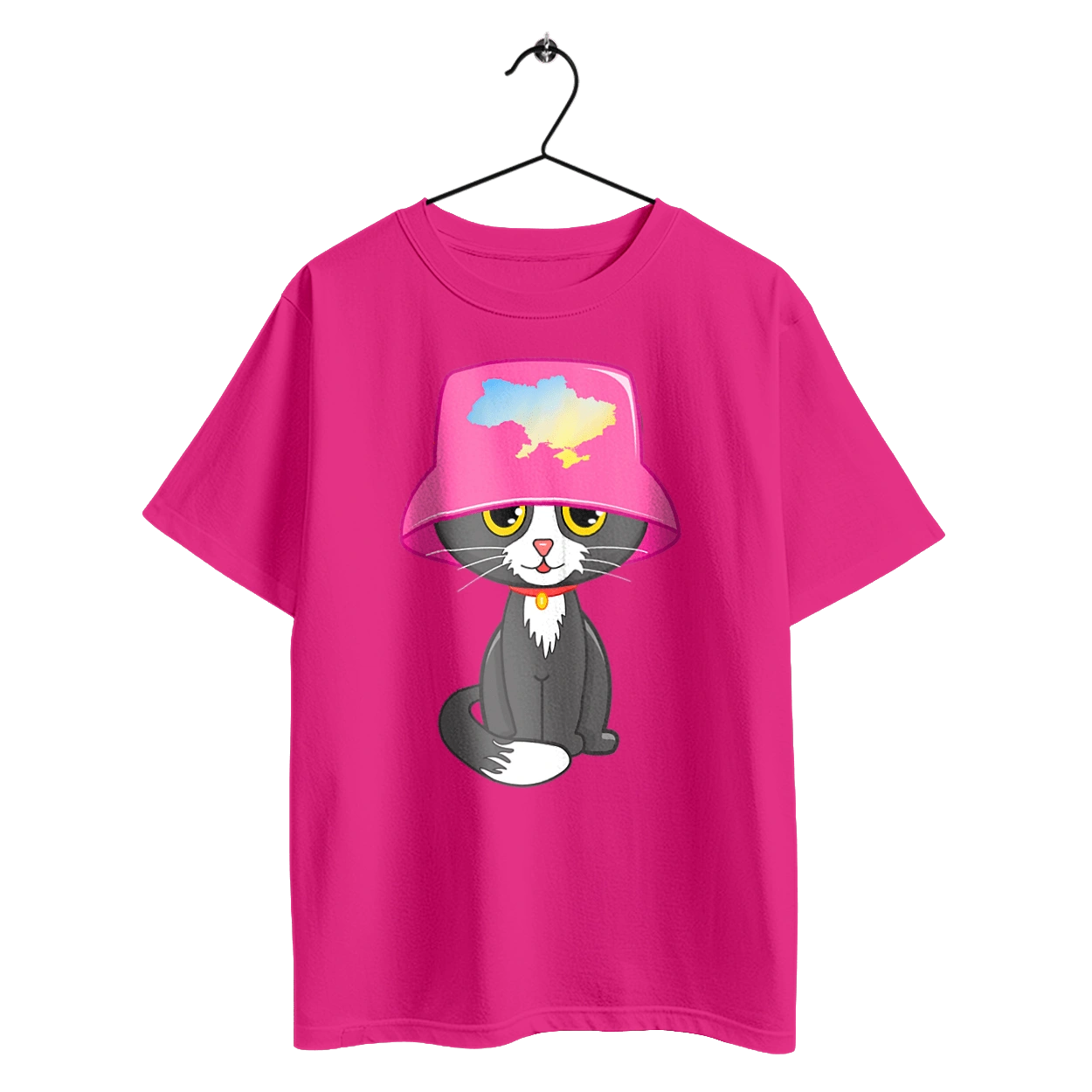 Cat with a map of Ukraine