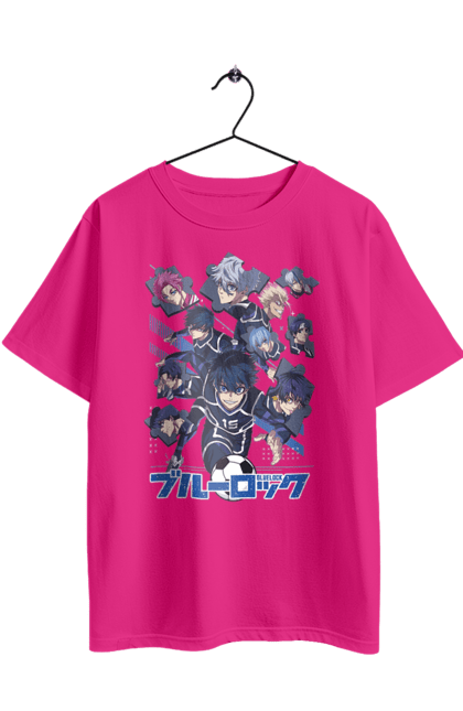 Oversized t-shirt with prints Blue Lock. Anime, blue lock, blue prison, manga, sport, sports anime. 2070702