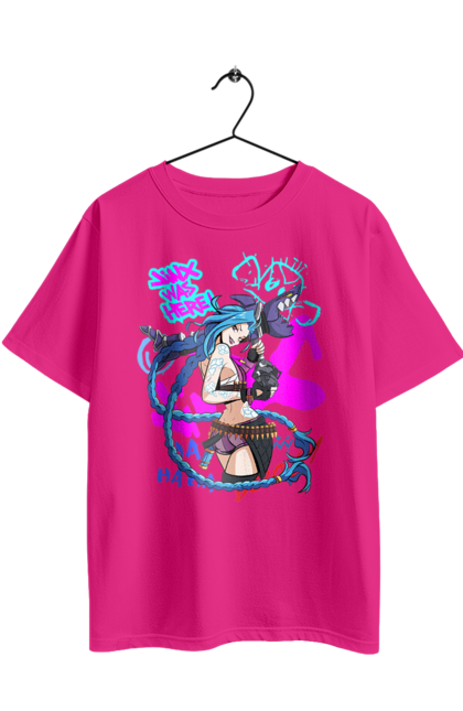 Футболка оверсайз з принтом "Аркейн". Arcane, fortiche, league of legends, riot games, аркейн, вай, джинкс, мультсеріал, фентезі. 2070702