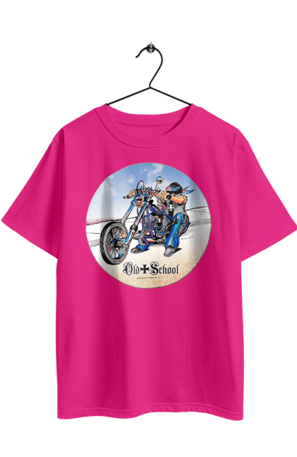 Футболка оверсайз с принтом Old school. Авто мото, испольнители, мотоцикл, музыкальная группа, рок группа, старая закалка. 2070702