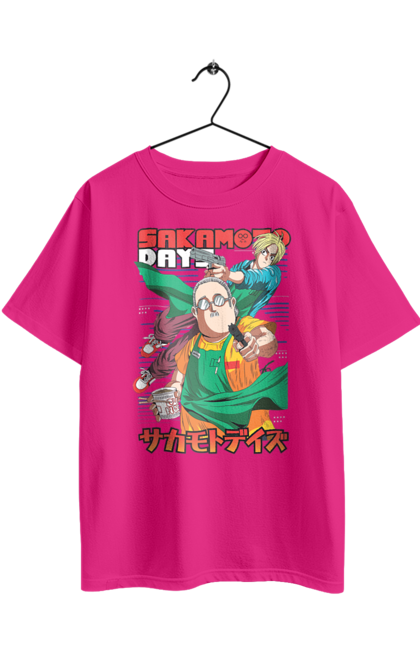 Футболка оверсайз з принтом "Дні Сакамото". Sakamoto, sakamoto days, аніме, дні сакамото, манга, сакамото, таро сакамото. 2070702