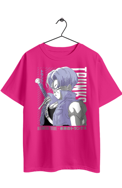 Футболка оверсайз з принтом "Перли дракона Транкс". Anime, dragon ball, manga, trunks, аніме, манга, перли дракона, транкс. 2070702