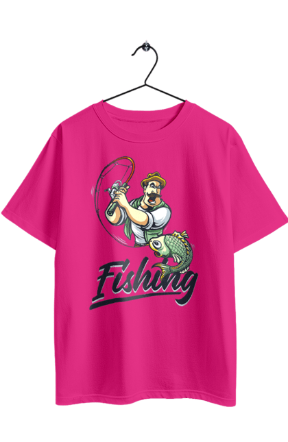 Футболка оверсайз з принтом "Рибалка, літо". Відпочинок, літо, рибалка. 2070702