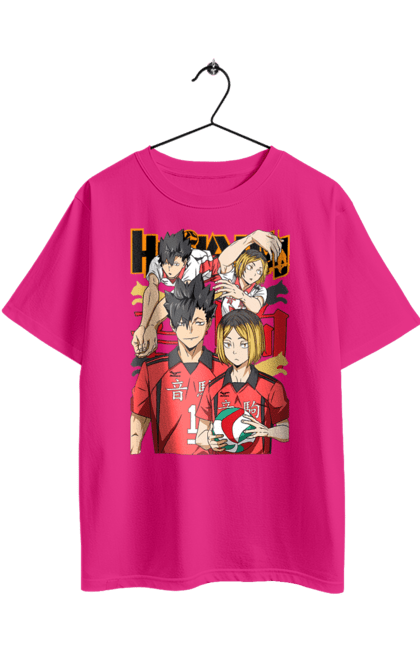 Футболка оверсайз з принтом "Волейбол!! Куроо та Кенма". Haikyu, kenma, kuroo, аніме, волейбол, кенма, куроо, манга. 2070702