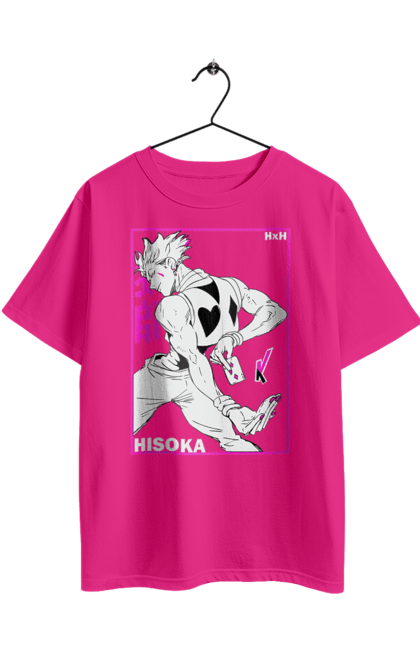 Футболка оверсайз з принтом "Hunter x Hunter Хісока". Hisoka, hunter x hunter, аніме, антагоніст, манга, персонаж, хісока. 2070702