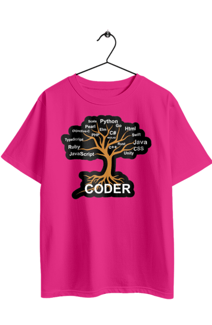 Футболка оверсайз з принтом "Кодер". Айті, айтішник, для айтішника, для програміста, кодер, подарунок айтішнику, подарунок програмісту, програміст, розробник. 2070702