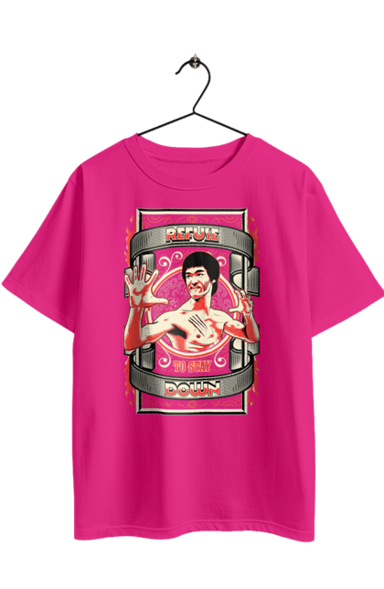 Футболка оверсайз з принтом "Брюс Лі". Bruce lee, актор, брюс лі, дракон, кіно, постер, фільм. 2070702