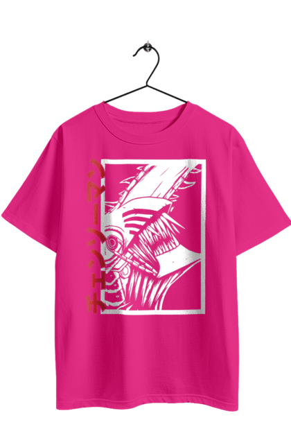 Футболка оверсайз з принтом "Людина Бензопила". Anime, chainsaw man, denji, manga, pochita, аніме, денджі, людина-бензопила, манга, почіта. 2070702