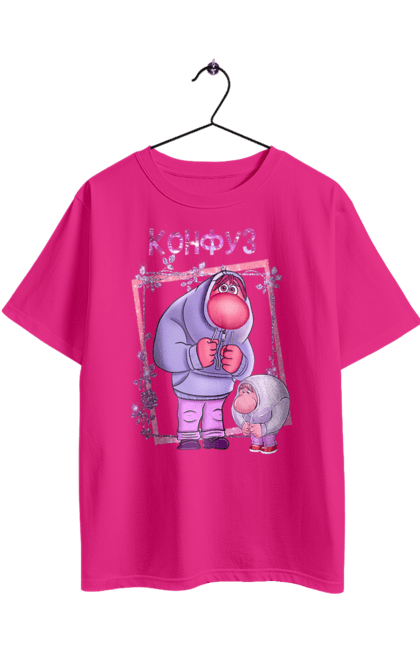 Футболка оверсайз з принтом "Думками навиворіт Конфуз". Embarrassment, inside out, pixar, думками навиворіт, емоції, конфуз, мультфільм. 2070702