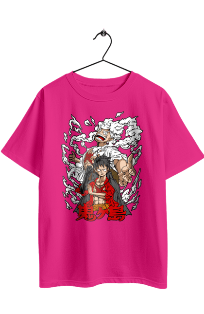 Футболка оверсайз з принтом "Ван Піс Луффі". Luffy, one piece, аніме, ван піс, великий куш, луффі, манга, монки де луффі, пірати. 2070702