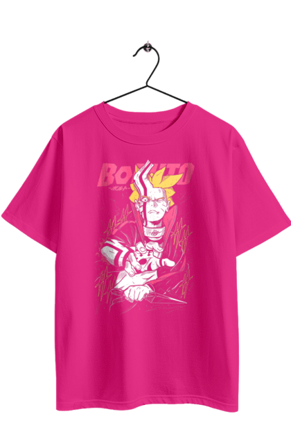 Футболка оверсайз з принтом "Боруто". Boruto, аніме, боруто, вороги, манга, неон, серіал. 2070702