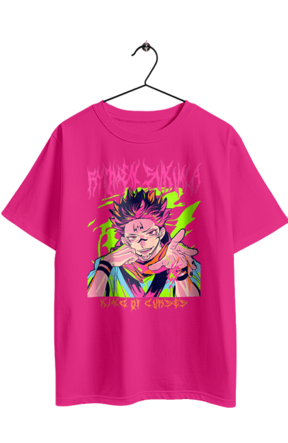 Футболка оверсайз с принтом Магическая битва Сукуна. Anime, jujutsu kaisen, manga, sukuna, аниме, магическая битва, манга, мистика, сукуна, тёмное фэнтези. 2070702