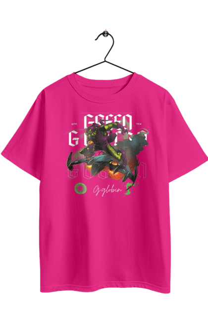 Футболка оверсайз с принтом Зелёный гоблин. Green goblin, marvel, spider-man, зеленый гоблин, злодей, комикс, марвел, суперзлодей, человек паук. 2070702