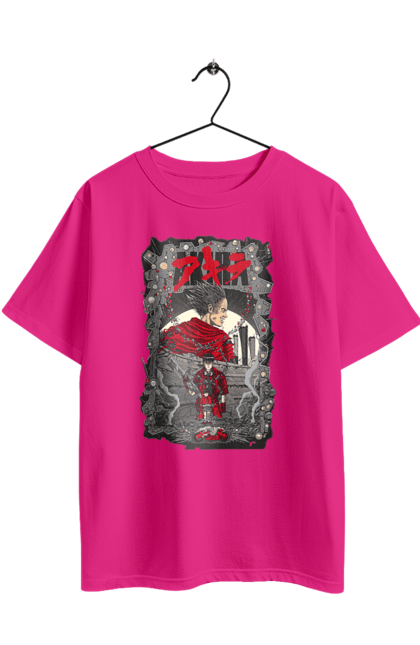 Футболка оверсайз с принтом Акира. Akira, shotaro kaneda, tetsuo shima, акира, аниме, киберпанк, манга, сётаро канэда, тецуо шима. 2070702