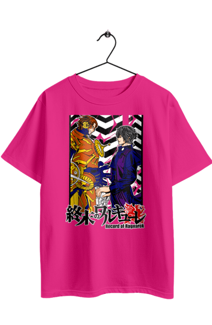 Футболка оверсайз з принтом "Повість про кінець світу Нікола Тесла та Вельзевул". Anime, beelzebub, manga, nikola tesla, record of ragnarok, аніме, вельзевул, комікс, манга, нікола тесла. 2070702