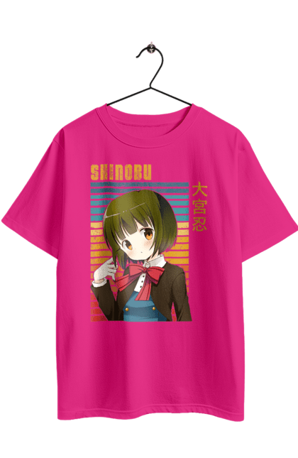 Футболка оверсайз з принтом "Золота мозаїка Шинобу Омія". Anime, kiniro mosaic, kinmoza, manga, shinobu omiya, аніме, золота мозаїка, манга, шинобу, шинобу омія. 2070702