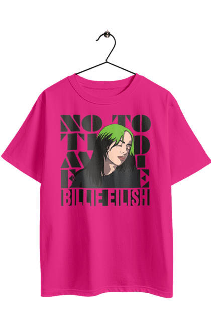 Футболка оверсайз з принтом "Біллі Айліш". Біллі айліш, логотип біллі айліш, принт біллі айліш, співачка біллі айліш. 2070702