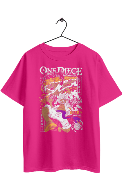 Футболка оверсайз з принтом "Ван Піс Луффі". Luffy, one piece, аніме, ван піс, великий куш, луффі, манга, монки де луффі, пірати. 2070702