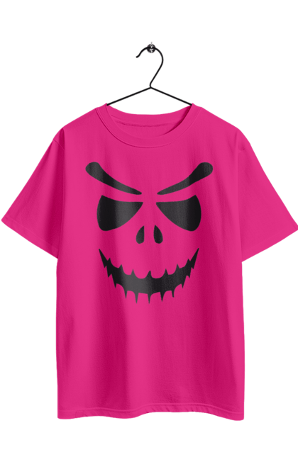 Oversized t-shirt with prints Halloween pumpkin face. Costume, halloween, holiday, october, october 31, pumpkin, scary, sweets, trick or treat. 2070702
