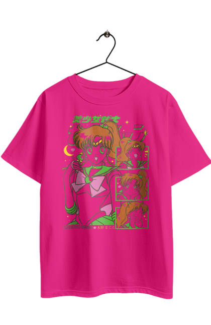 Oversized t-shirt with prints Sailor Moon Sailor Jupiter. Anime, drama, magical girl, makoto kino, sailor jupiter, sailor moon, tv series. 2070702
