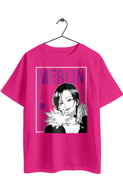 Футболка оверсайз с принтом Семь Смертных Грехов Мерлин. Seven deadly sins, аниме, комедия, манга, мерлин, приключения, семь смертных грехов, фэнтези. 2070702