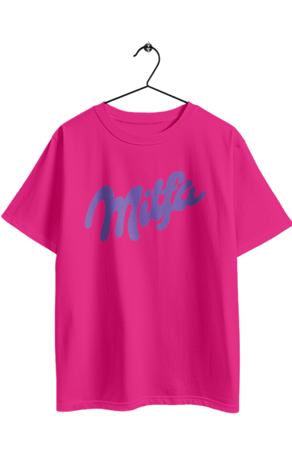 Футболка оверсайз з принтом "Milfa". Гумор, для жінок, жіноча, меми, мілка, мілфа, прикол, смішне, смішні. 2070702