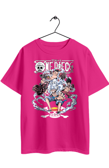 Футболка оверсайз з принтом "Ван Піс Луффі". Luffy, one piece, аніме, ван піс, великий куш, луффі, манга, монки де луффі, пірати. 2070702