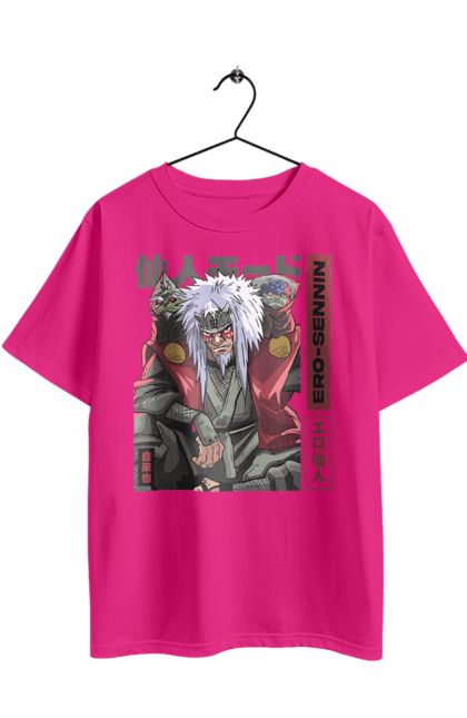 Футболка оверсайз з принтом "Наруто Джирайя". Naruto, аніме, джірайя, манга, наруто, саннін, хокаге, шинобі. 2070702