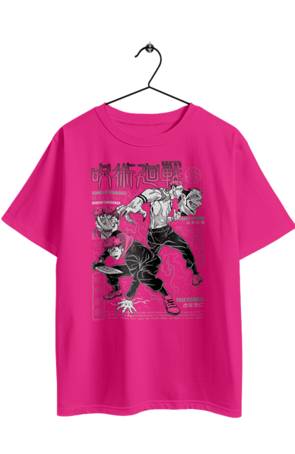 Футболка оверсайз с принтом Магическая битва Сукуна. Anime, jujutsu kaisen, manga, sukuna, аниме, магическая битва, манга, мистика, сукуна, тёмное фэнтези. 2070702