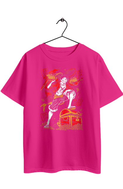 Футболка оверсайз з принтом "Ван Піс Луффі". Luffy, one piece, аніме, ван піс, великий куш, луффі, манга, монки де луффі, пірати. 2070702