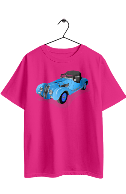 Футболка оверсайз з принтом "Автомобіль". Авто, автомобиль, класика, старовинна машина, старовинний. 2070702