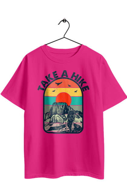 Футболка оверсайз з принтом "Прогуляйся Альпініст, Гори". Альпініст, гори, похід, прогуляйся. 2070702