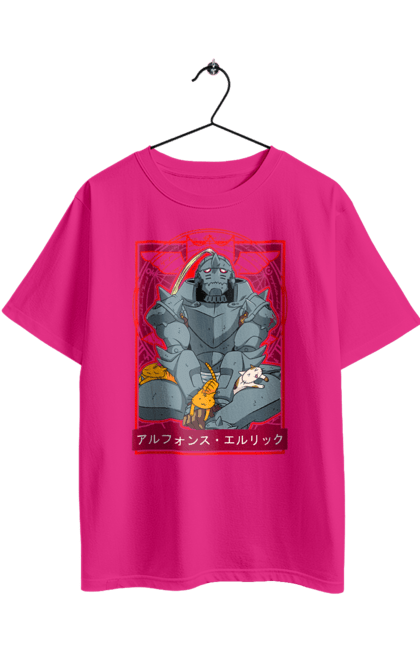 Футболка оверсайз з принтом "Сталевий Алхімік Ал Елрік". Fullmetal alchemist, ал елрік, альфонс, аніме, драма, комедія, манга, ранобе, сталевий алхімік, стімпанк. 2070702