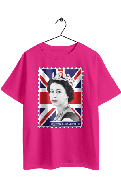 Oversized t-shirt with prints Queen Elizabeth II. Britain, british, england, platinum jubilee, queen, queen elizabeth, queen elizabeth ii, rip queen elizabeth. 2070702