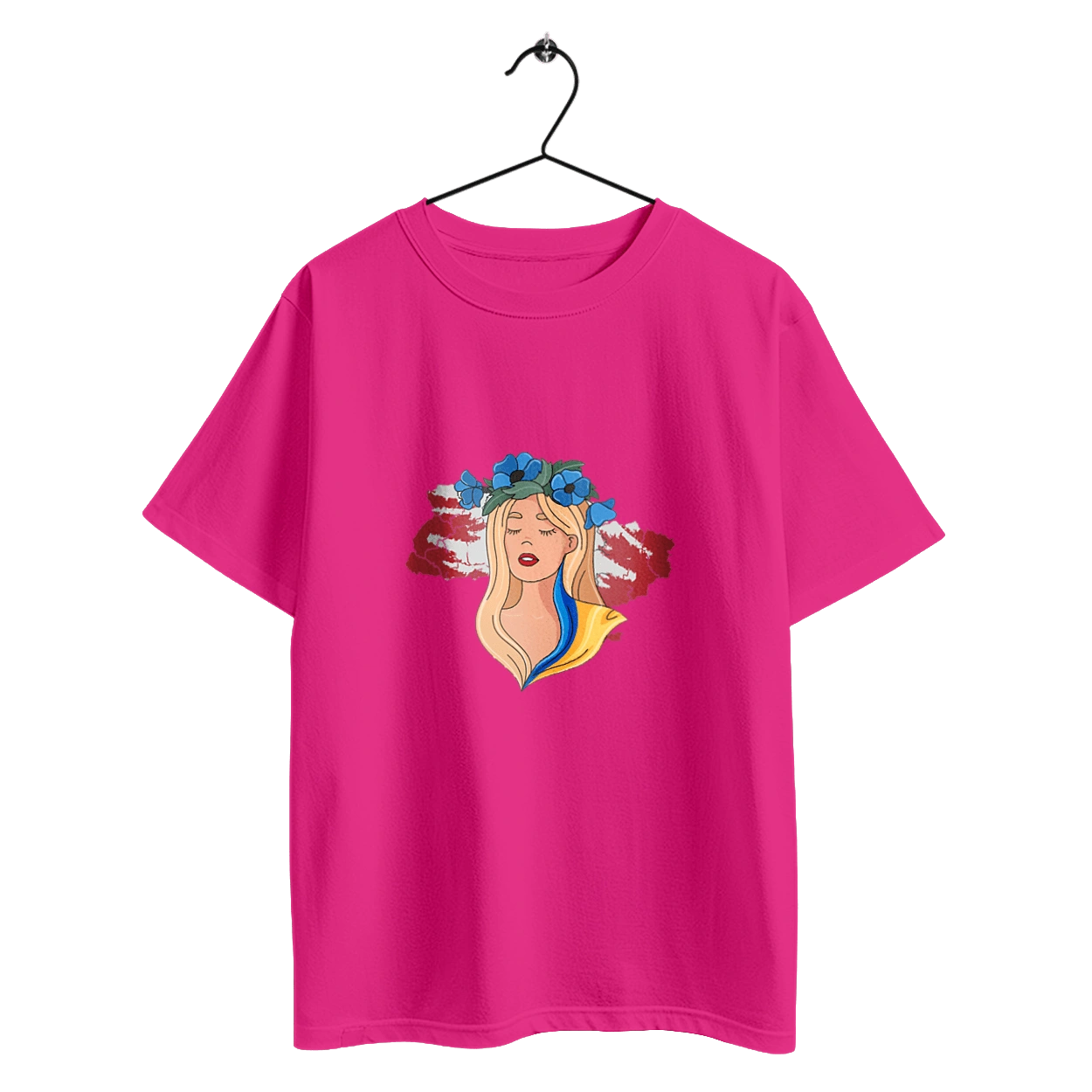 Girl on the map of Ukraine