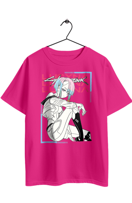 Oversized t-shirt with prints Cyberpunk: Edgerunners Lucy. Anime, cd project, cyberpunk, edgerunners, game, lucy, netflix, video game. 2070702