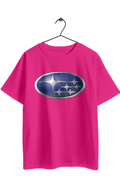 Oversized t-shirt with prints Subaru. Auto, logotype, subaru. 2070702