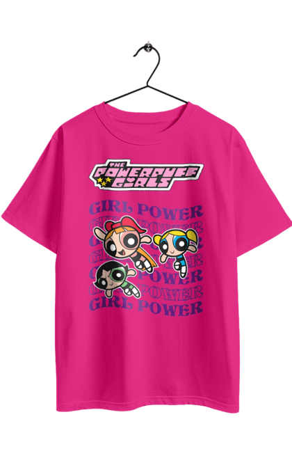 Футболка оверсайз з принтом "Круті дівчата". Cartoon network, powerpuff girls, квітка, круті дівчата, мультсеріал, серце, суперкрихітки. 2070702