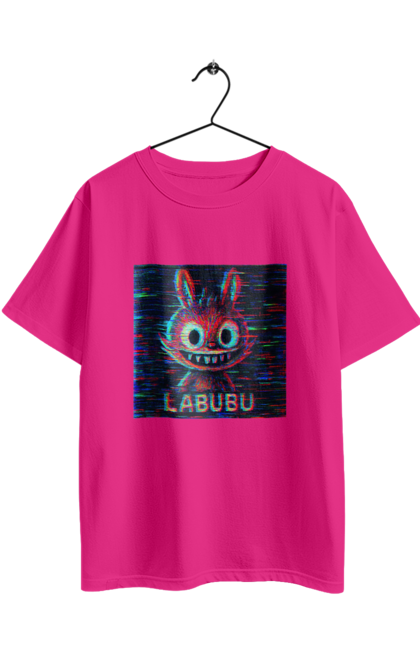 Футболка оверсайз з принтом "Лабубу". Crt, rgb, глітч, кіберпанк, лабубу, пікселі, ретро, спотворення, цифрове мистецтво, шум. 2070702