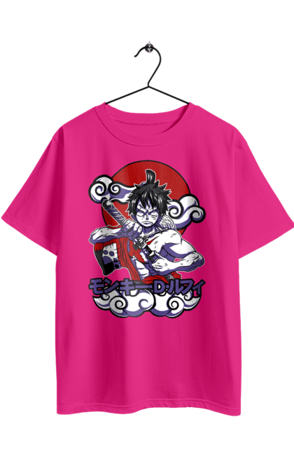 Футболка оверсайз з принтом "Ван Піс Луффі". Luffy, one piece, аніме, ван піс, великий куш, луффі, манга, монки де луффі, пірати. 2070702