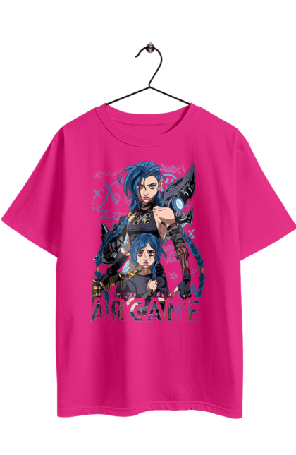 Футболка оверсайз с принтом Аркейн. Arcane, fortiche, league of legends, riot games, аркейн, вай, джинкс, мультсериал, фэнтези. 2070702