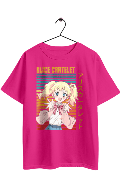 Футболка оверсайз з принтом "Золота мозаїка Аліса Картелет". Alice cartelet, anime, kiniro mosaic, kinmoza, manga, аліса, аліса картелет, аніме, золота мозаїка, манга. 2070702