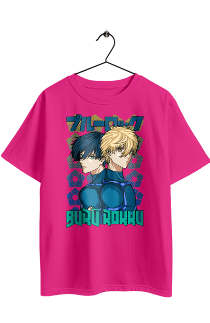 Oversized t-shirt with prints Blue Lock. Anime, blue lock, blue prison, manga, sport, sports anime. 2070702