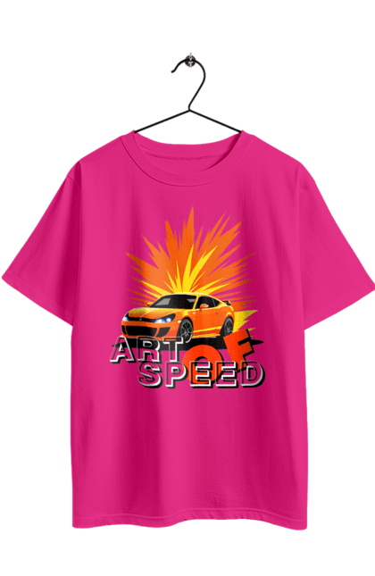 Футболка оверсайз з принтом "Мистецтво швидкості". Авто, автомобіліст, автомобіль, водій, швидкість. 2070702