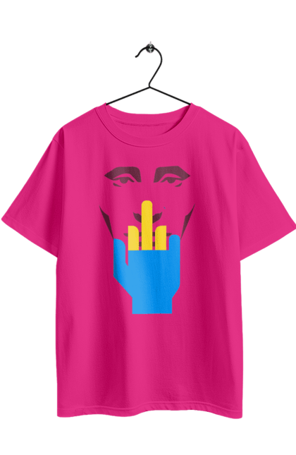 Футболка оверсайз з принтом "Путін Хуйло". Все, голова путіна, доброго вечора, йди нахуй, мертвий москаль, москалі, орки, путін хуйло, російський військовий, середній палець. 2070702