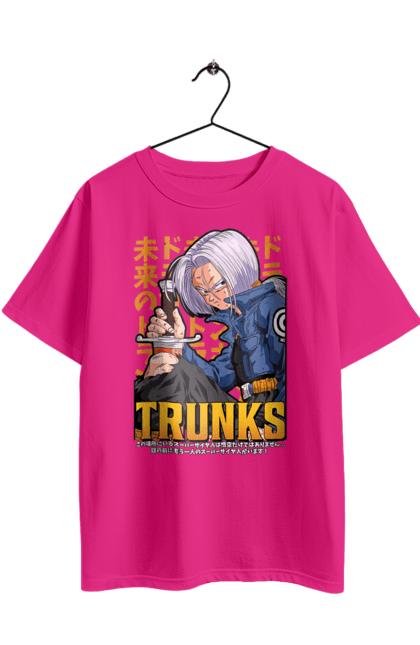 Футболка оверсайз з принтом "Перли дракона Транкс". Anime, dragon ball, manga, trunks, аніме, манга, перли дракона, транкс. 2070702