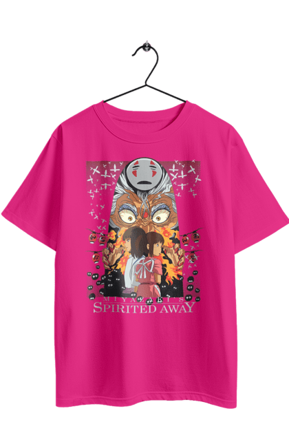 Футболка оверсайз з принтом "Віднесені привидами". Chihiro, haku, spirited away, studio ghibli, безликий, віднесені привидами, гіблі, дракон, хаку, чіхіро. 2070702