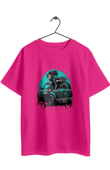 Oversized t-shirt with prints Cyberpunk girl. Art, cyberpunk, games, girls, graphics, picture. 2070702
