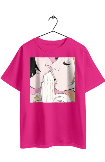 Футболка оверсайз з принтом "Дівчата Їдять Банан". Лизати, смоктати. 2070702